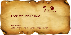 Thaisz Melinda névjegykártya
