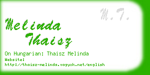 melinda thaisz business card